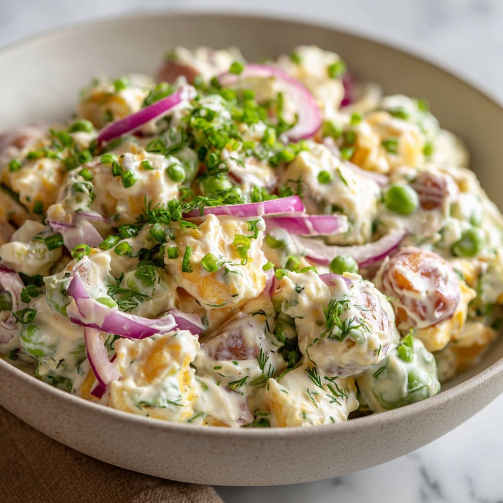 Southern Sweet Pea Salad with Mayo