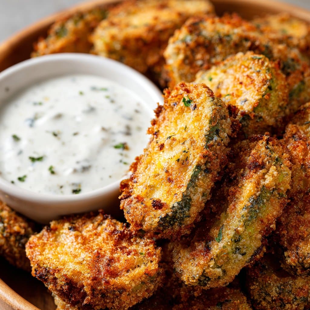 Air Fryer Fried Pickles with Ranch Dip