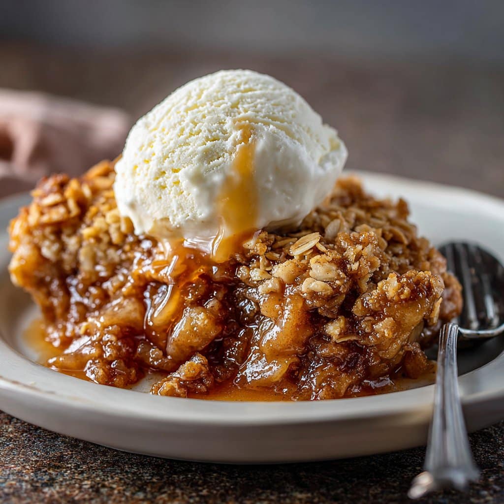 Apple Crisp with Oatmeal Topping