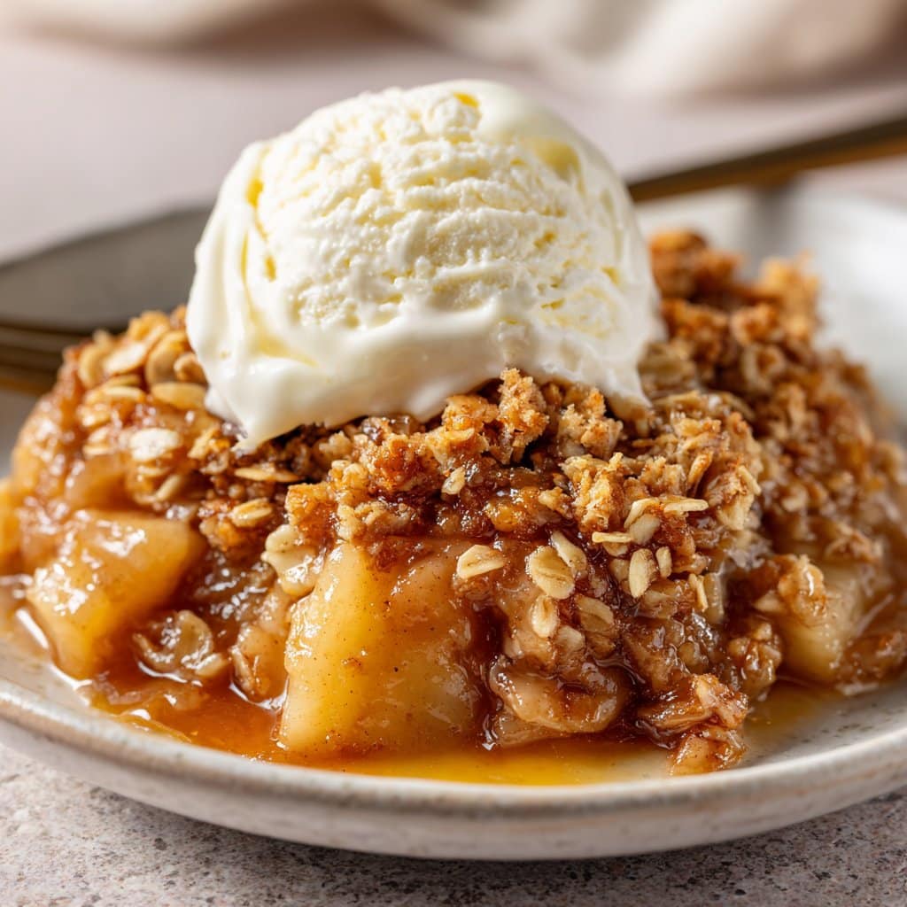 Apple Crisp with Oatmeal Topping