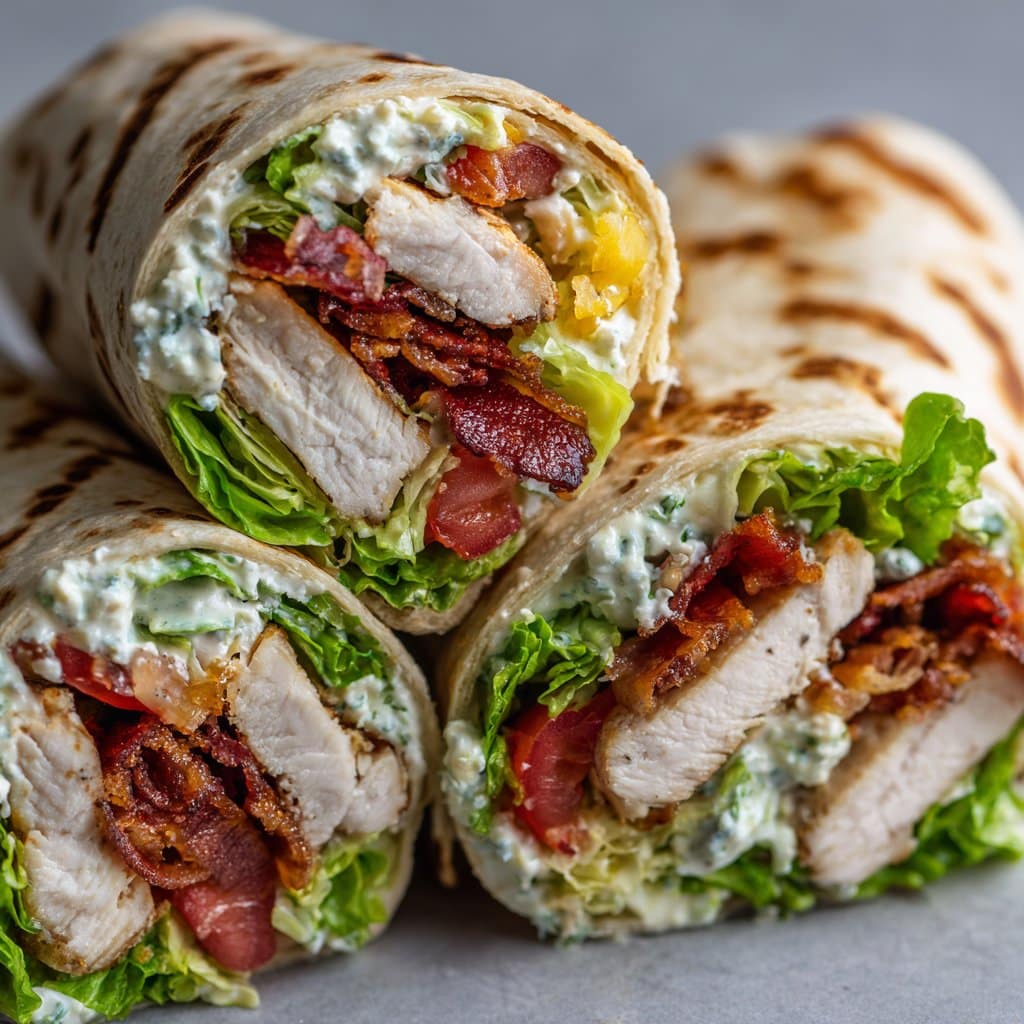 Bacon Ranch Chicken Wraps Meal Prep