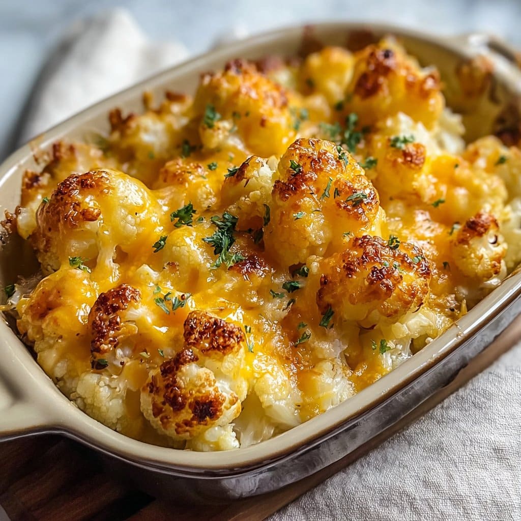 Baked Cheddar Cauliflower