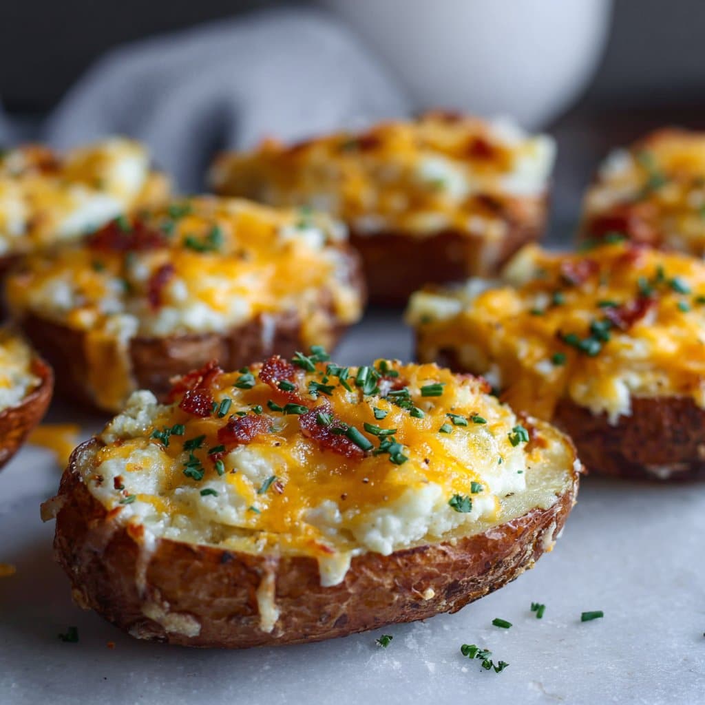 Baked Potato Slices with Cheese Topping