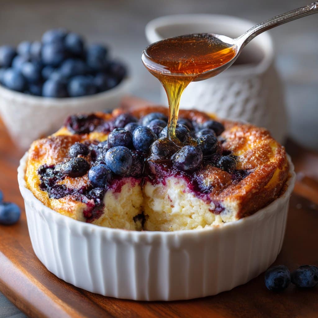 Blueberry Cottage Cheese Breakfast Bake