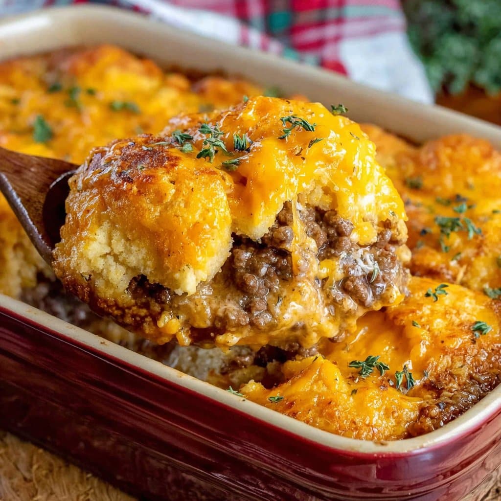 Cheddar Bay Ground Beef Cobbler
