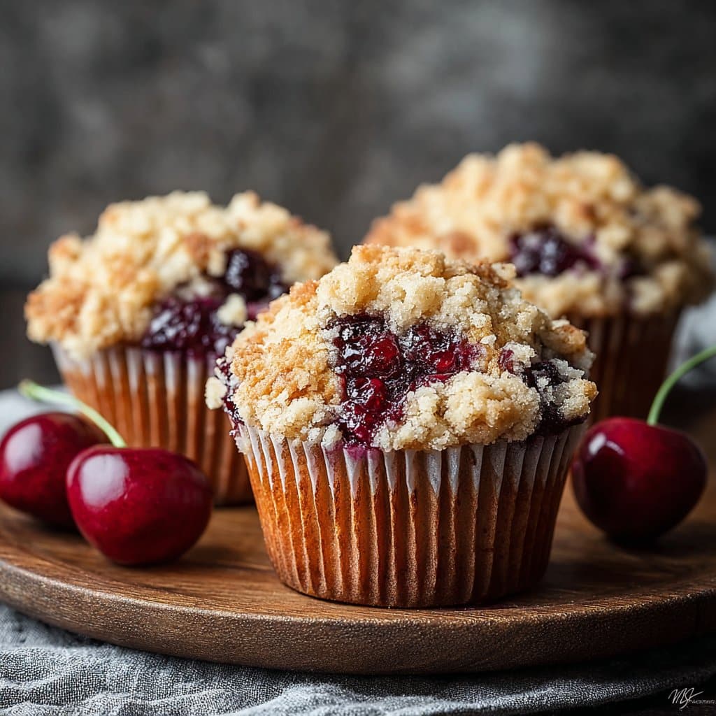 Cherry Cobbler Muffins