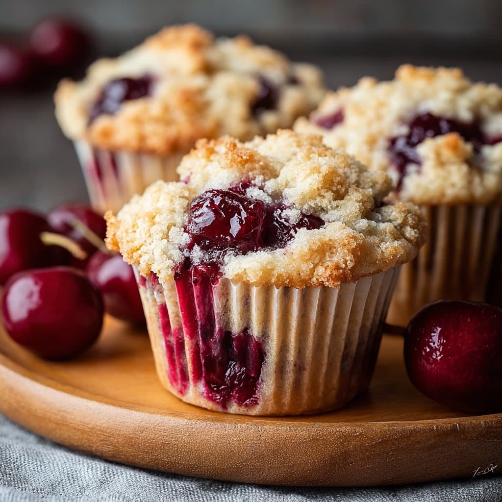 Cherry Cobbler Muffins
