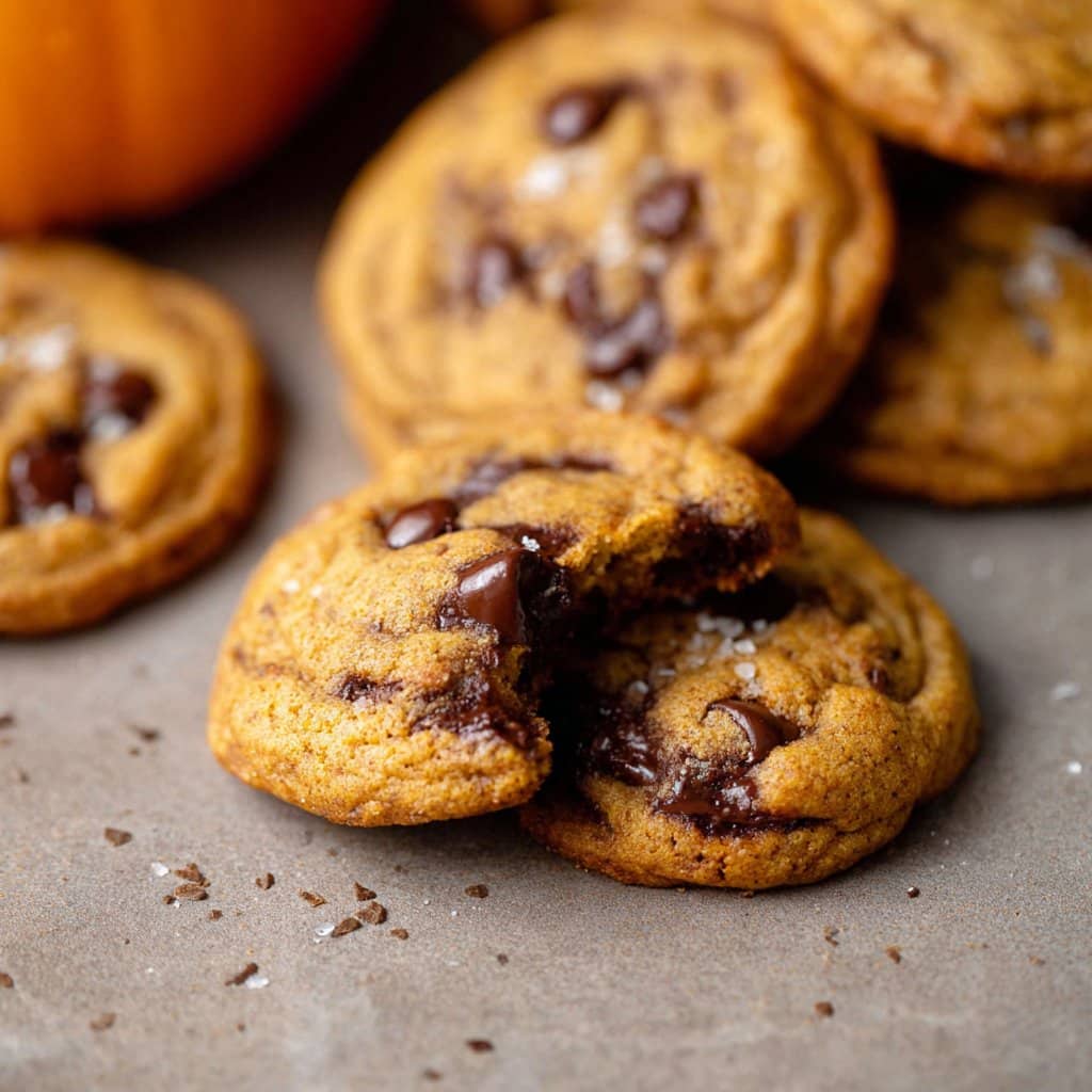 Chewy Pumpkin Chocolate Chip Cookies