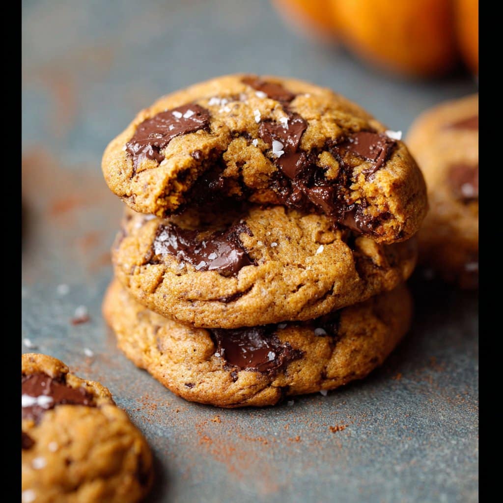 Chewy Pumpkin Chocolate Chip Cookies