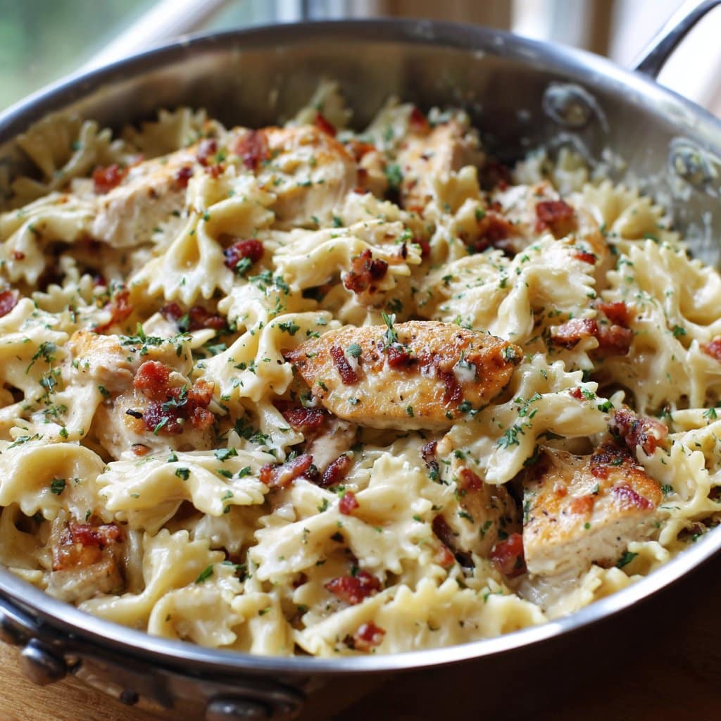 Chicken Bacon Ranch Pasta One Pot Dinner