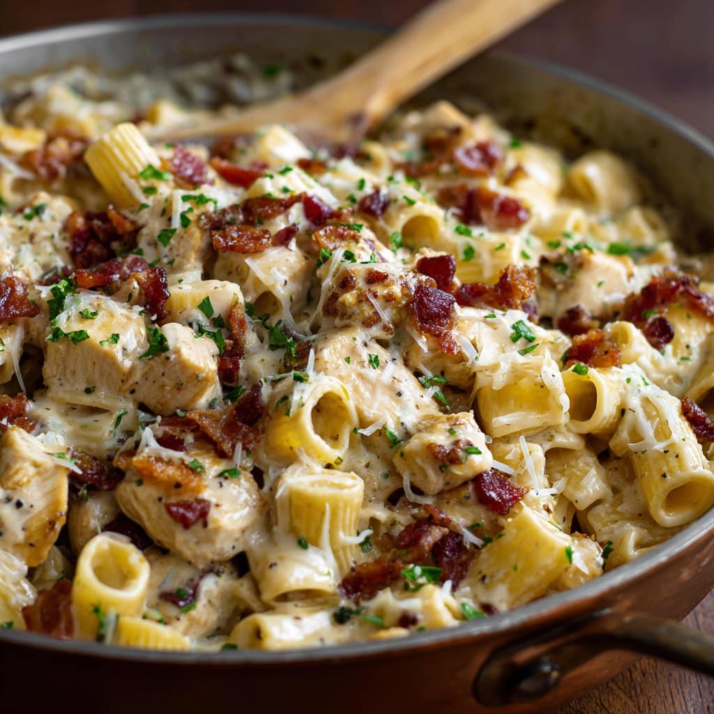 Chicken Bacon Ranch Pasta One Pot Dinner