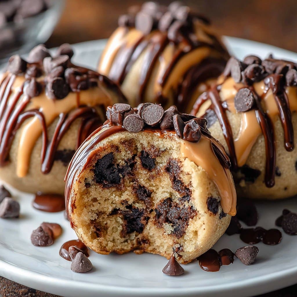 Chocolate Chip Cookie Dough Brownie Bombs