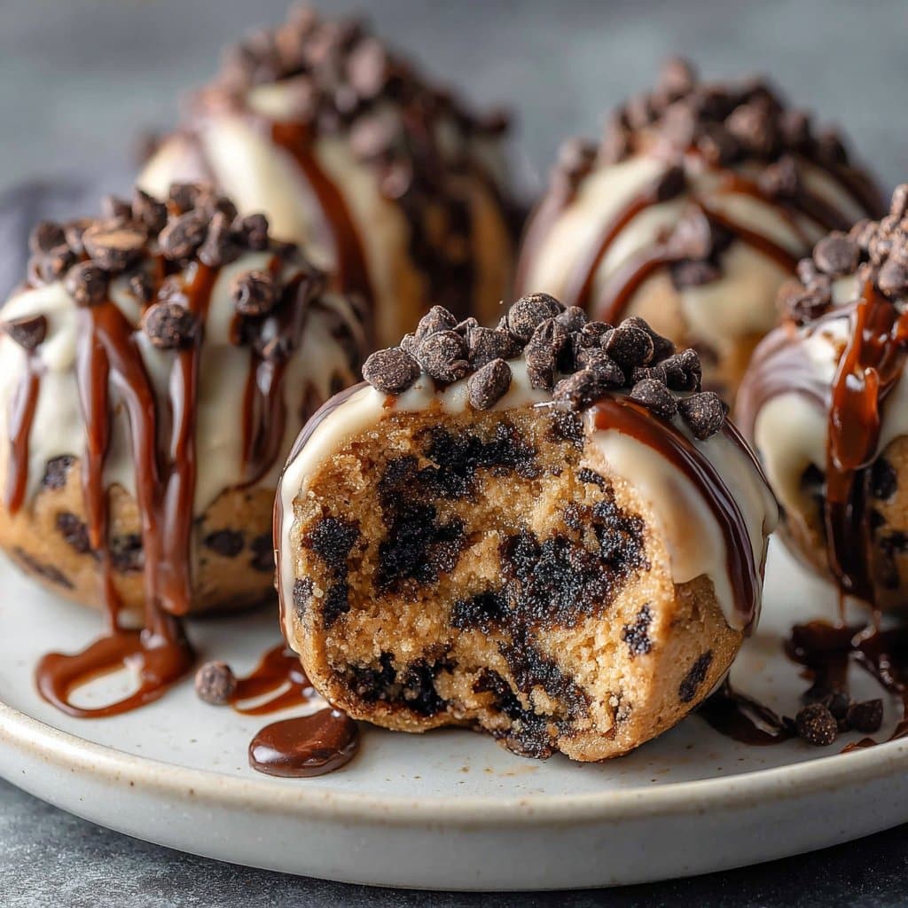 Chocolate Chip Cookie Dough Brownie Bombs