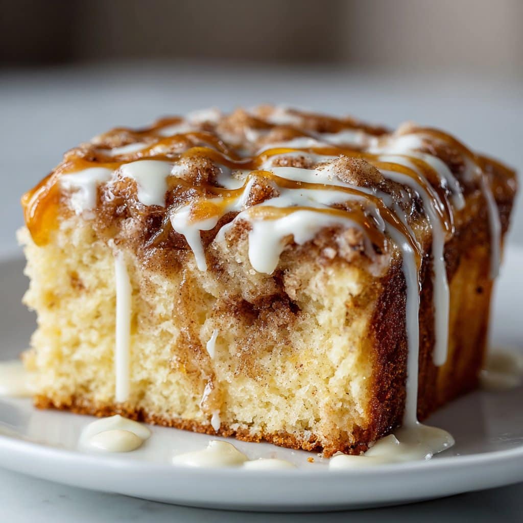 Cinnamon Roll Cake with Box Cake Mix