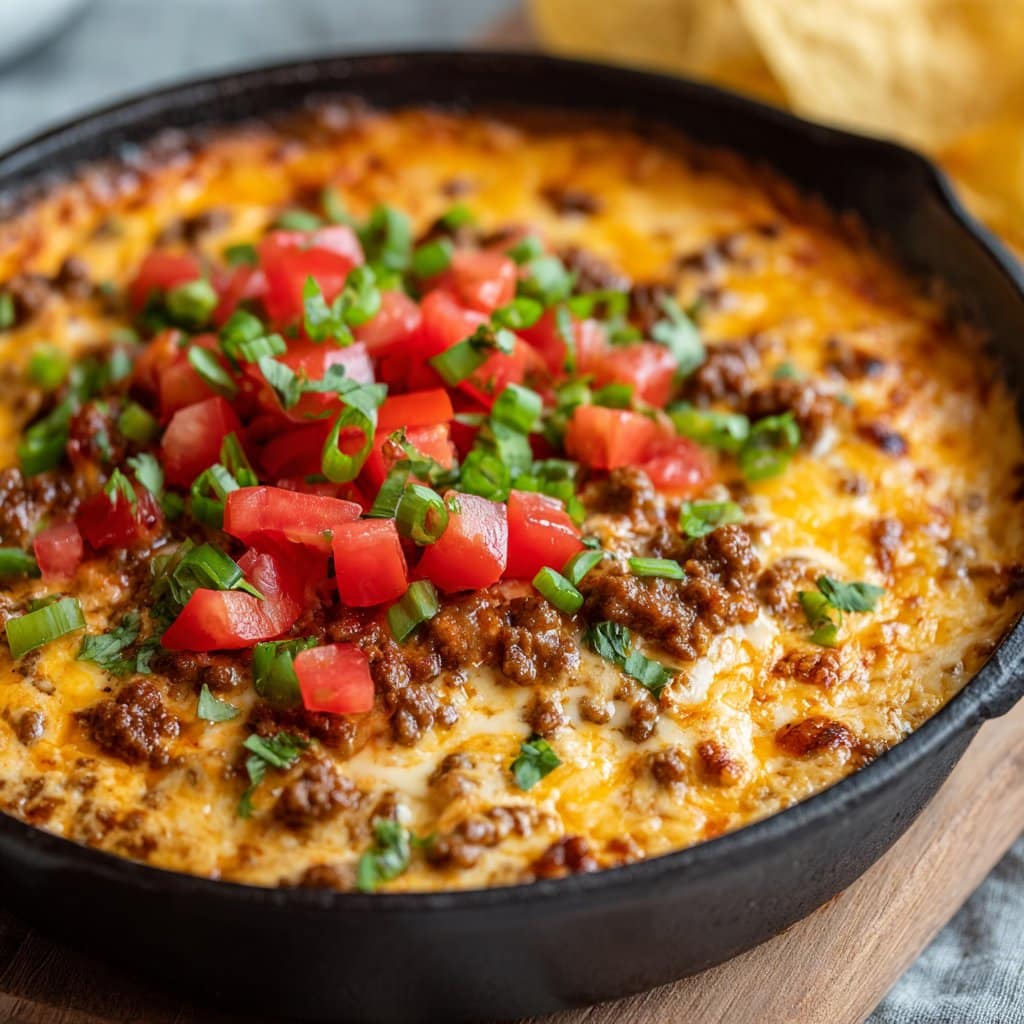 Cowboy Queso Dip with Sausage and Cheese