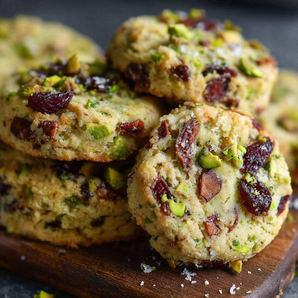 Cranberry Pistachio Shortbread Cookies Easy