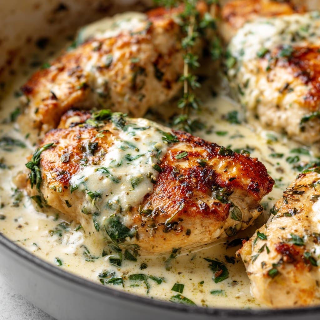 Creamy Garlic Chicken with Fresh Herbs