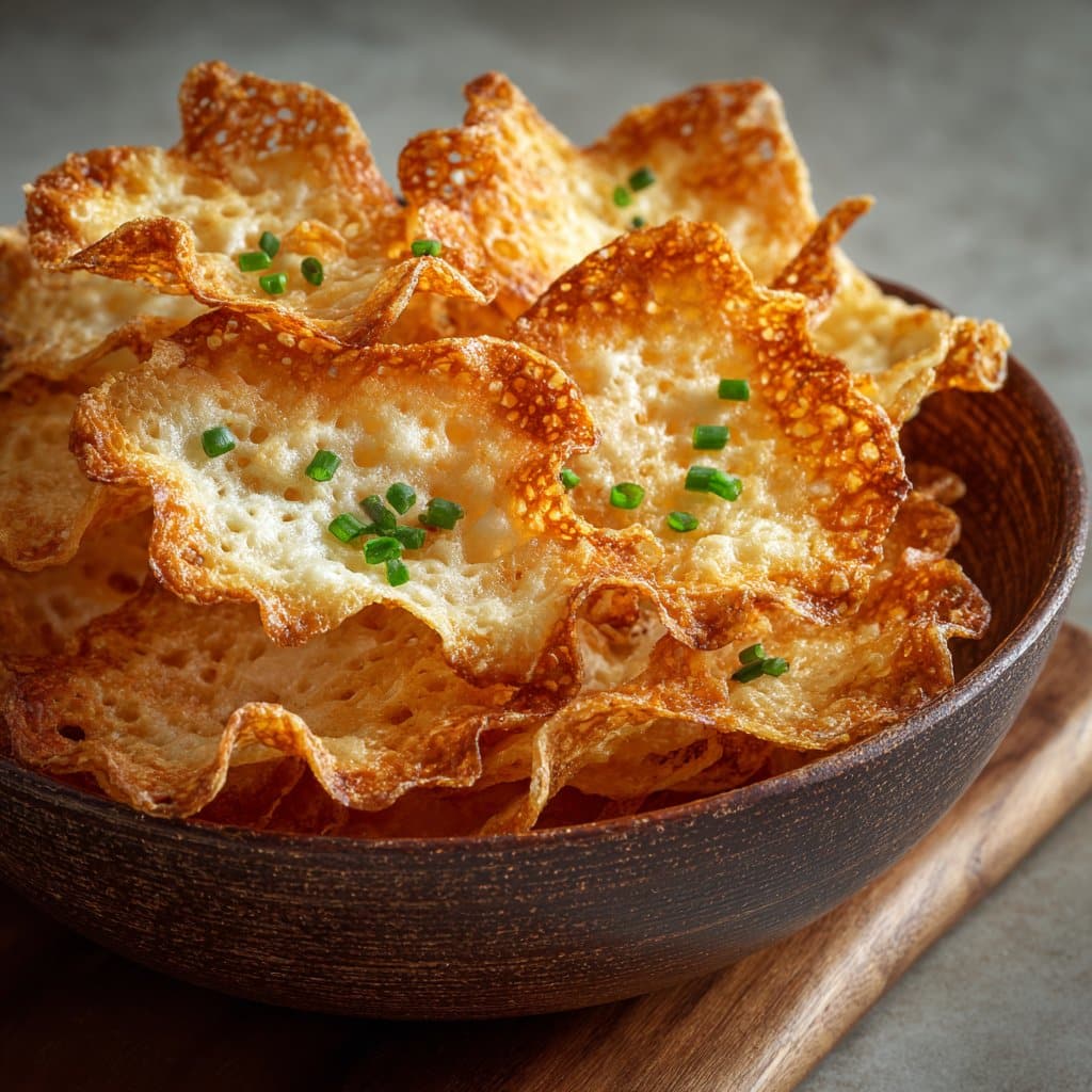 Crispy Cottage Cheese Chips