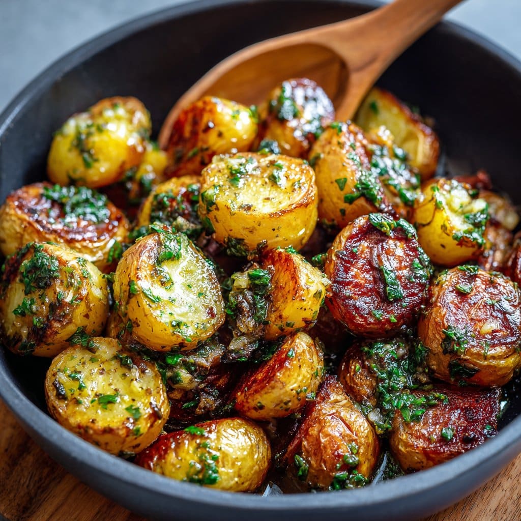 Crispy Garlic Butter Potatoes