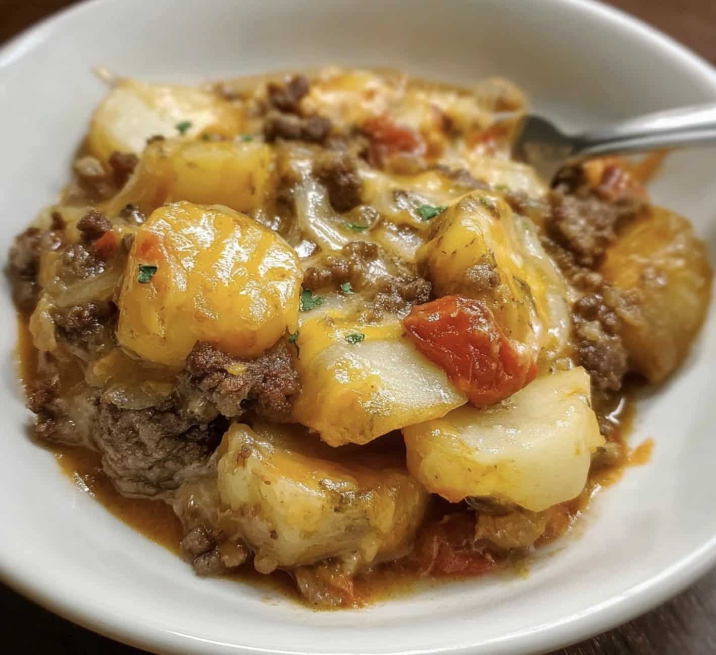 Crockpot Hamburger Potato Casserole