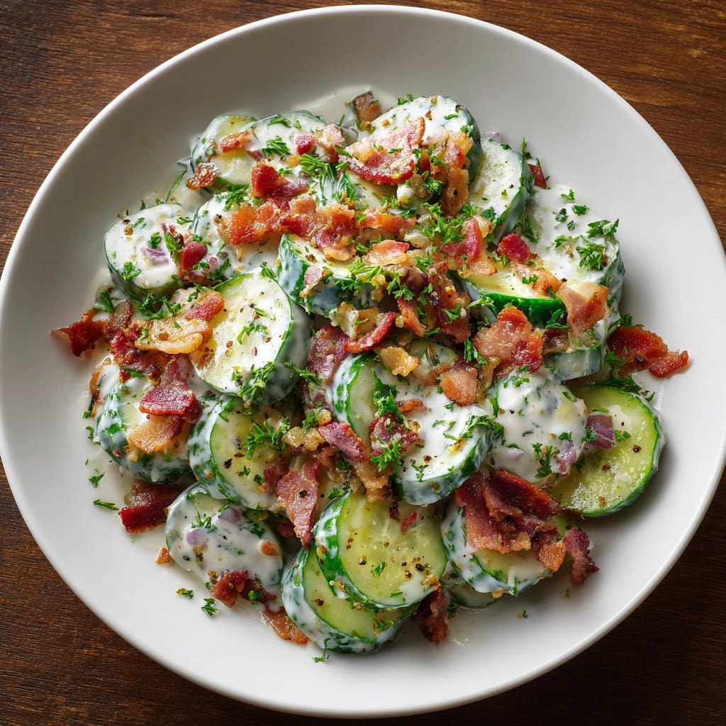 Cucumber Bacon Ranch Salad