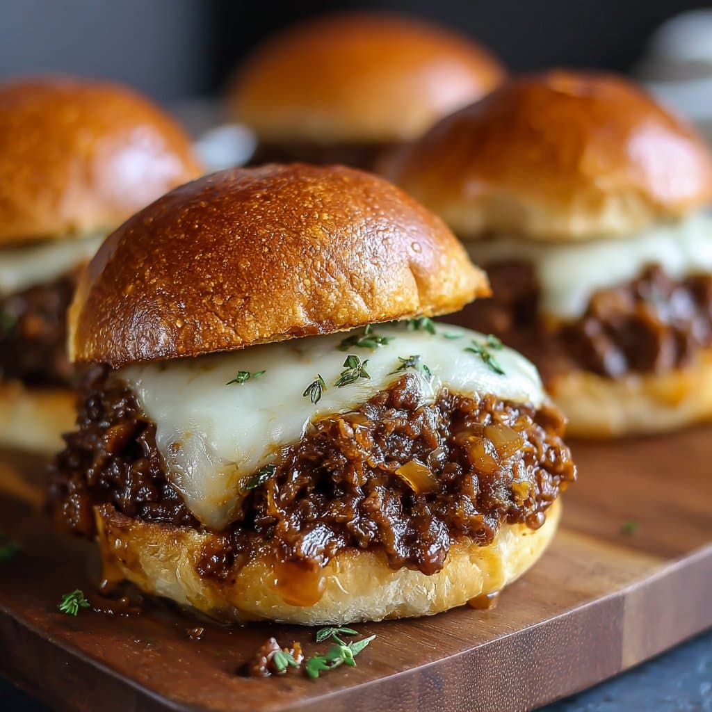 French Onion Beef Sloppy Joes