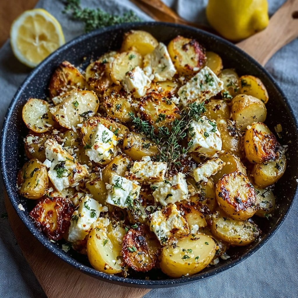 Healthy Baked Feta Potatoes