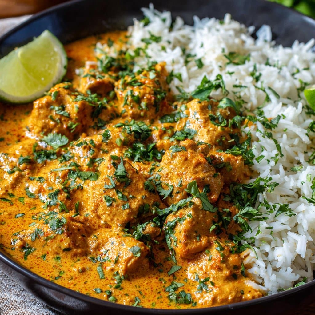 Homemade Butter Chicken with Basmati Rice