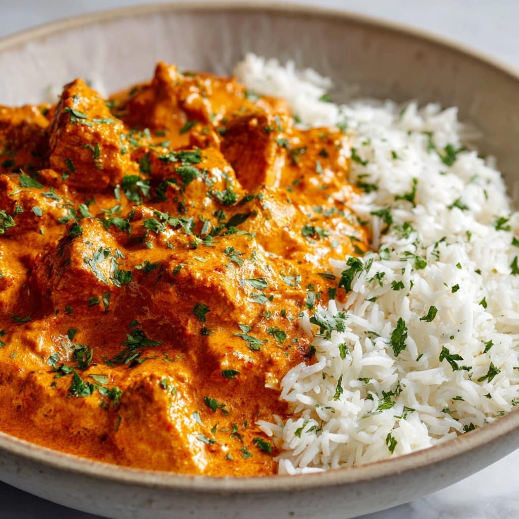 Homemade Butter Chicken with Basmati Rice
