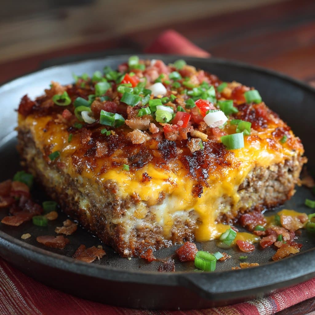 Low-Carb Bacon Cheeseburger Casserole
