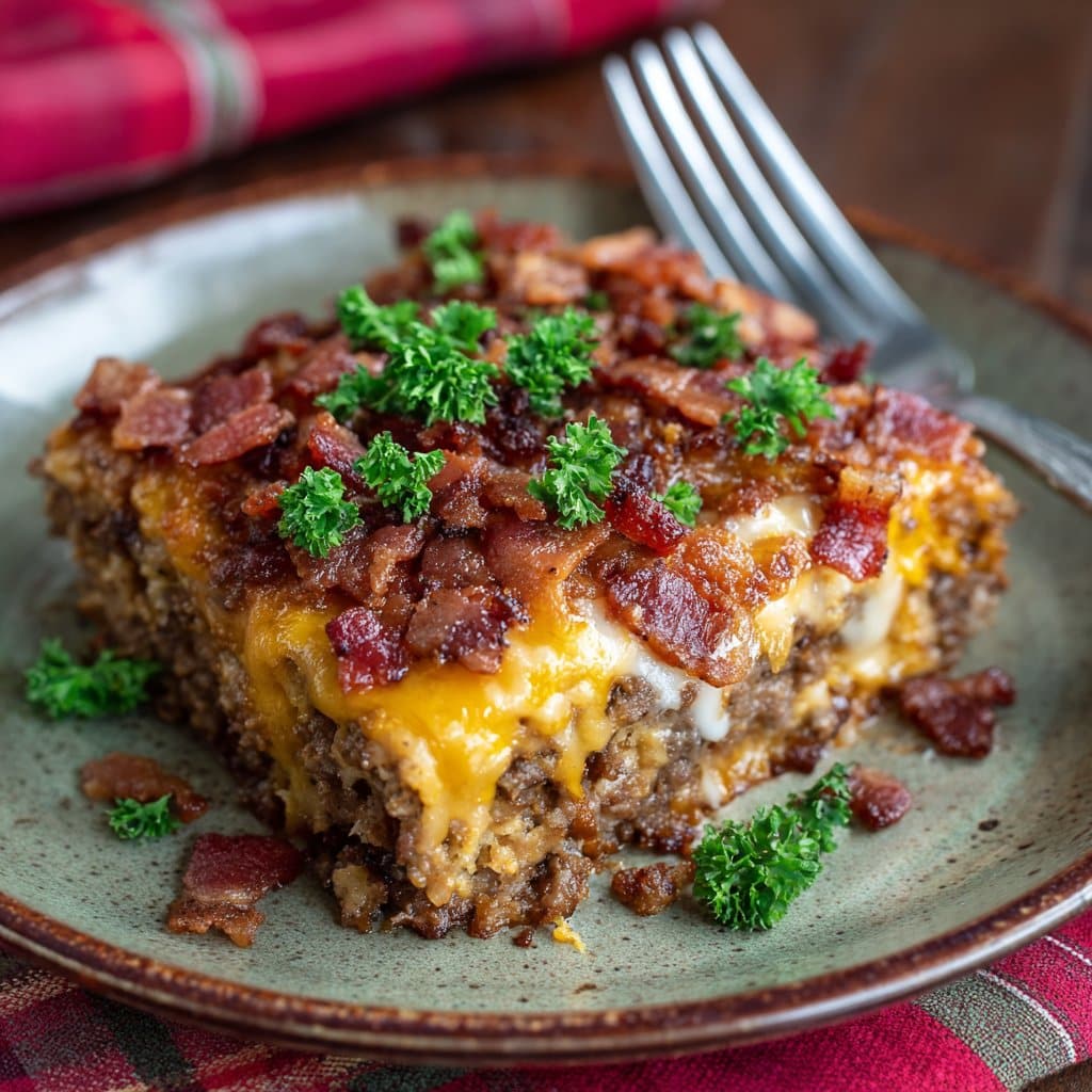 Low-Carb Bacon Cheeseburger Casserole