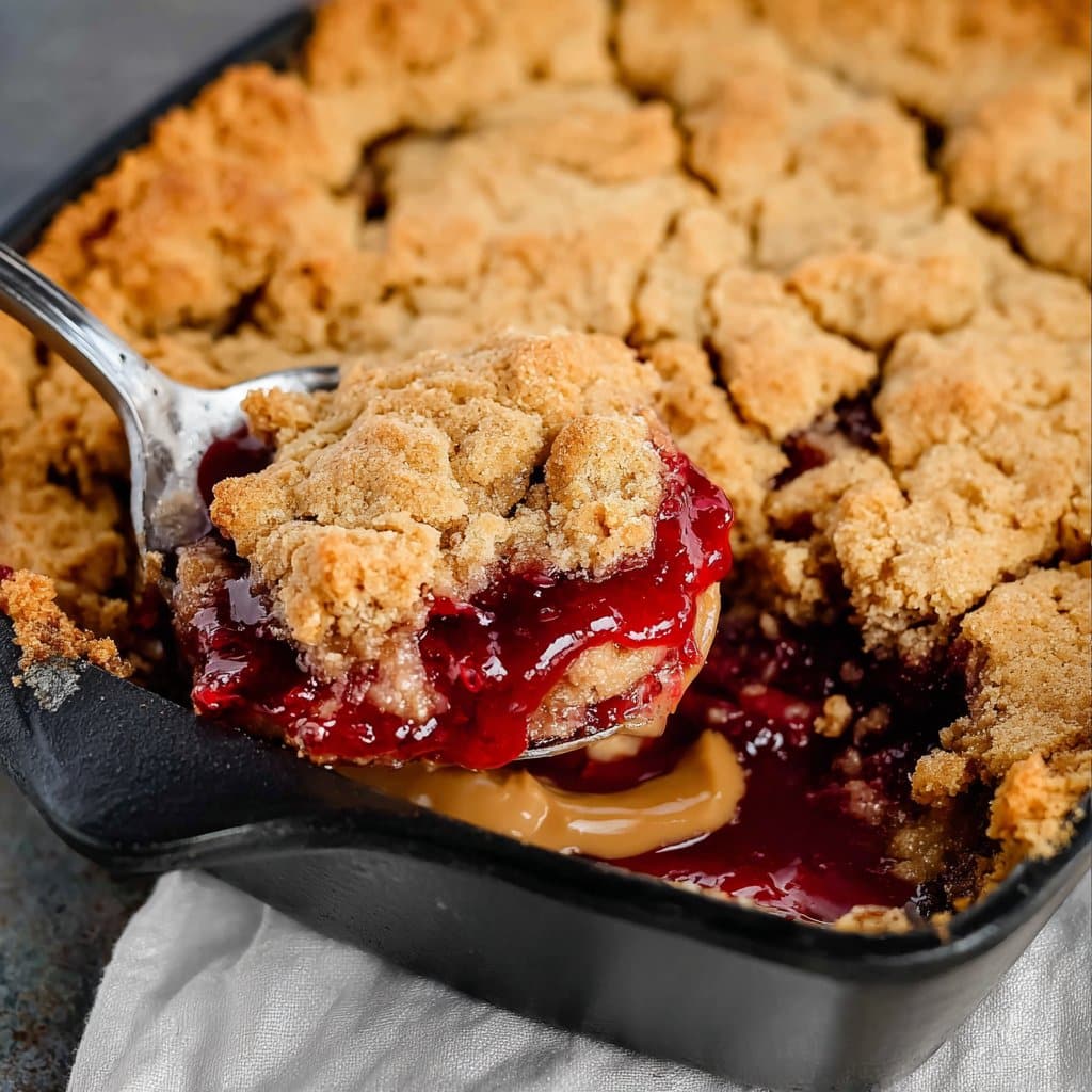 peanut butter and jelly cobbler