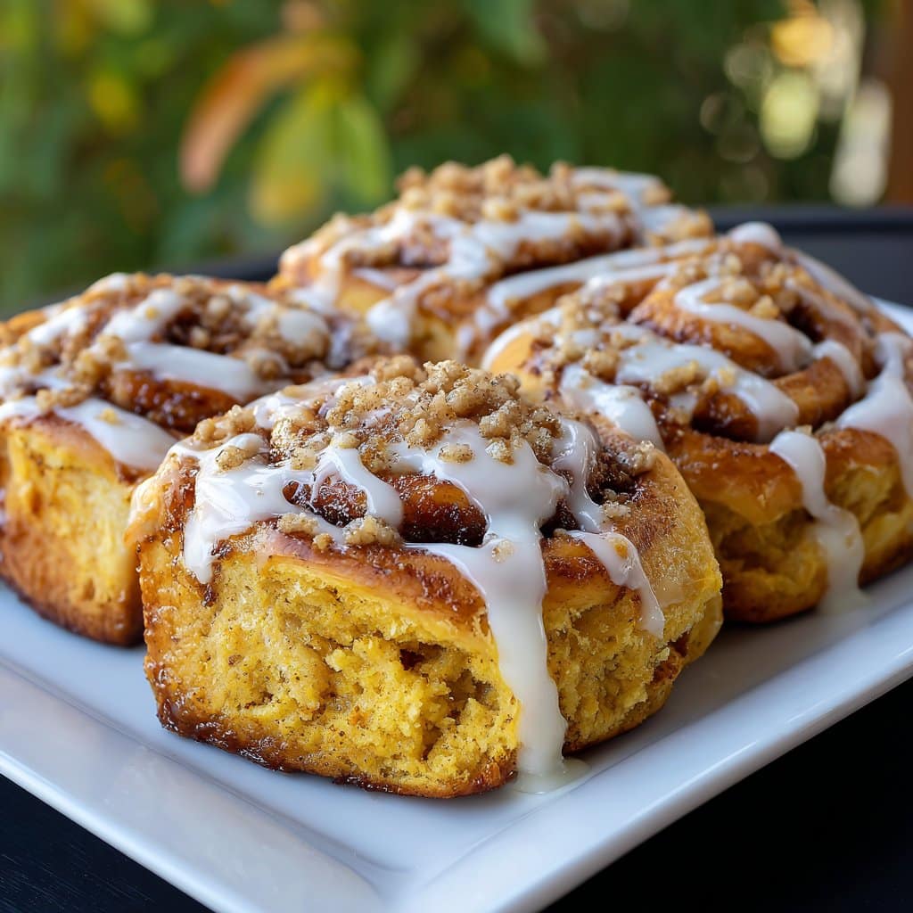 Pumpkin Cinnamon Rolls for Fall Brunch
