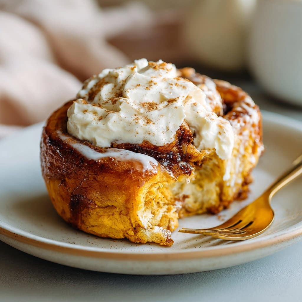 Pumpkin Cinnamon Rolls with Cream Cheese