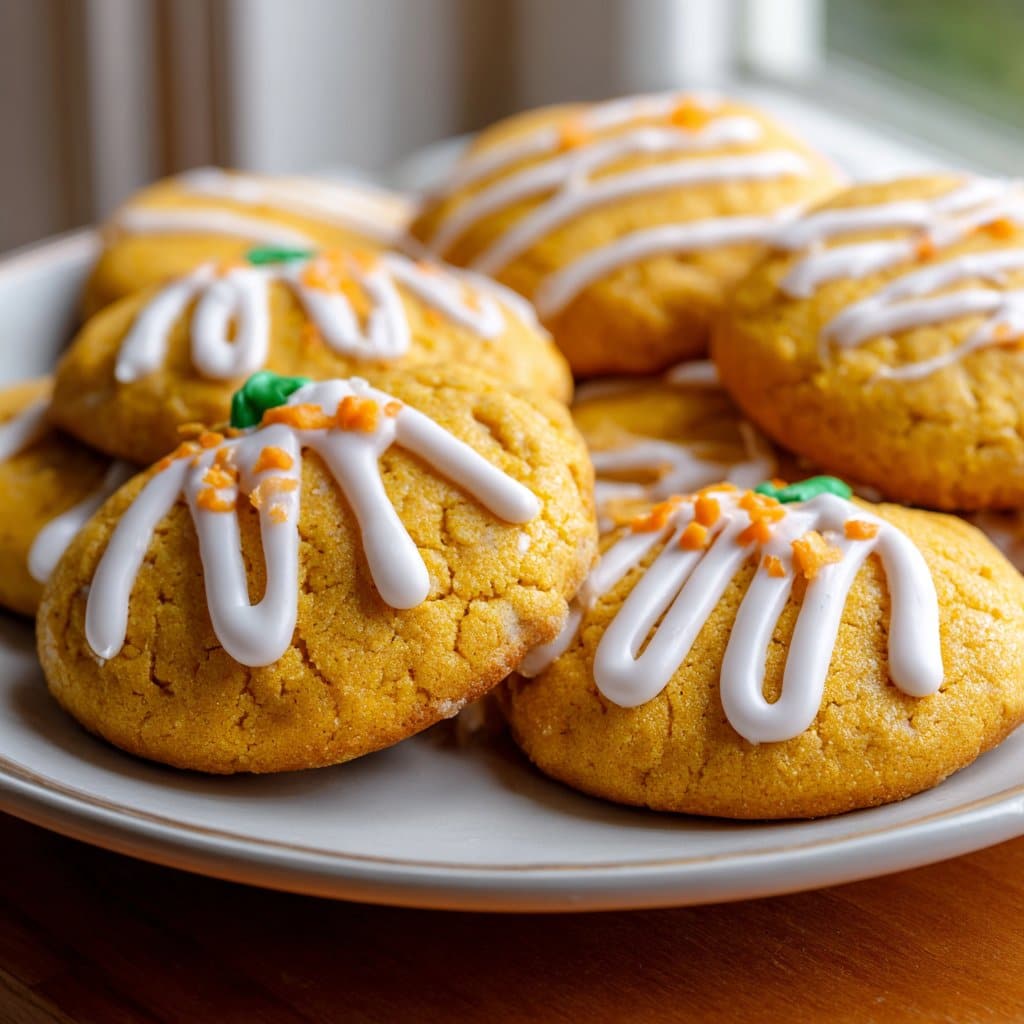 Pumpkin Cookies with Simple Icing