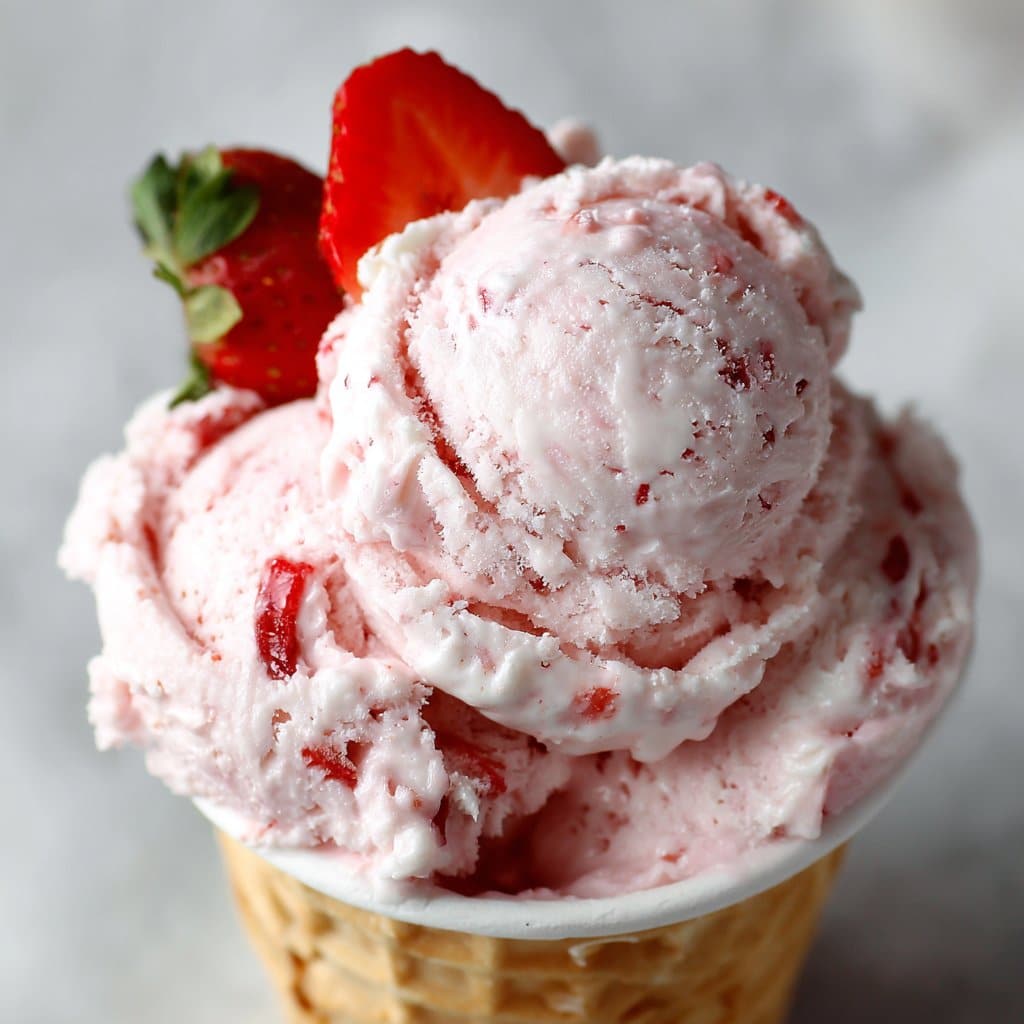 Strawberry Vanilla Bean Ice Cream