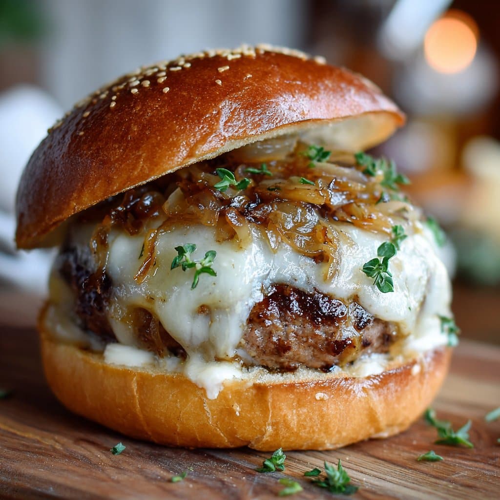 French Onion Soup Burgers