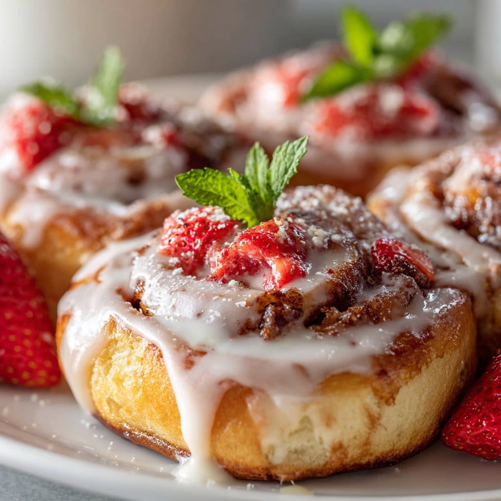 Homemade Strawberry Cinnamon Rolls Recipe