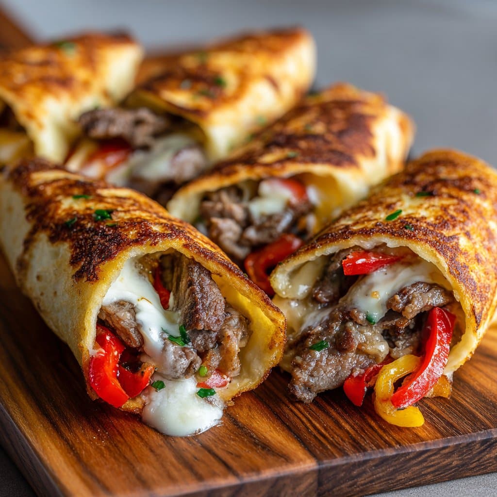 Keto Philly Cheesesteak Roll Ups (Easy)