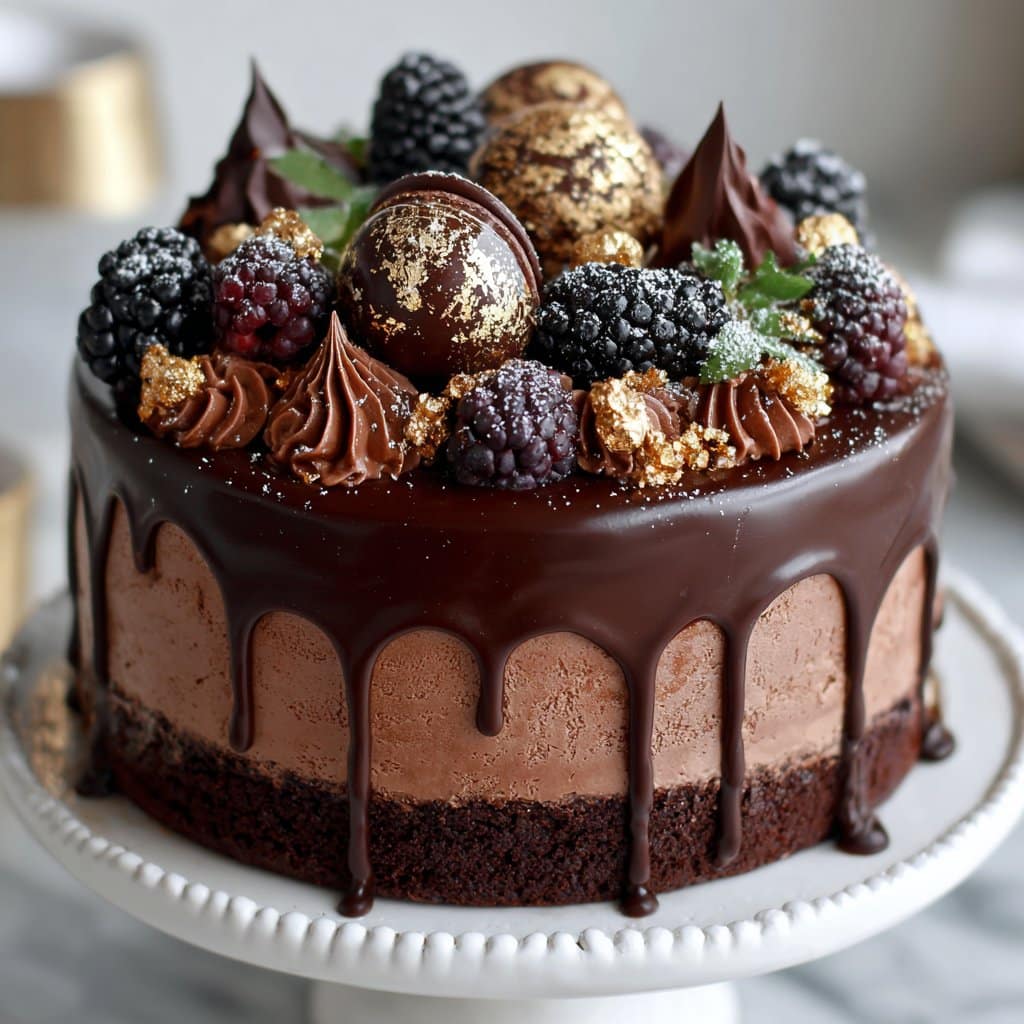 Elegant chocolate forest Cake