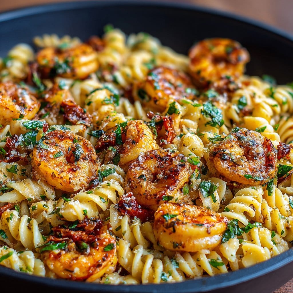 Spicy Jamaican Shrimp Pasta Dinner