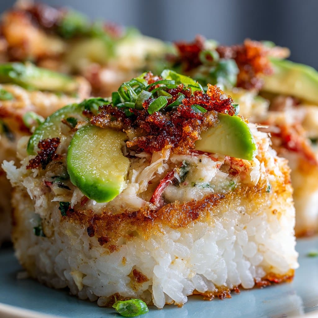Easy Sushi Bake with Crab and Avocado