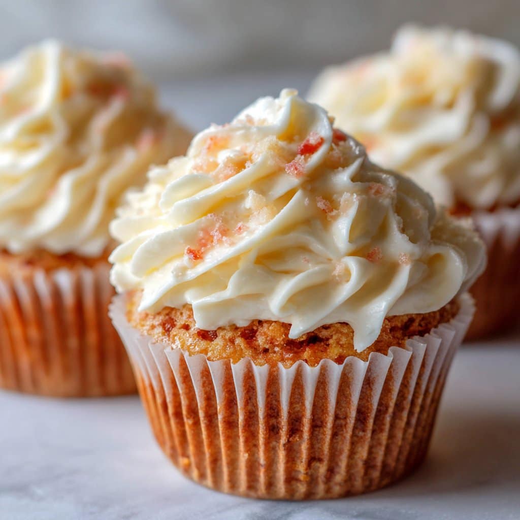 Strawberry Mango Cupcakes with Cream Cheese