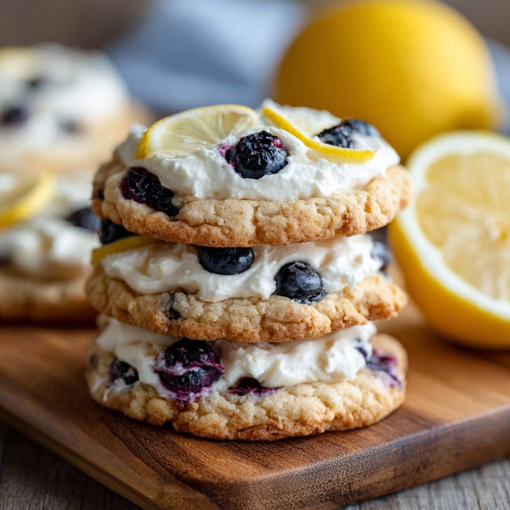 Lemon Blueberry Cheesecake Cookies