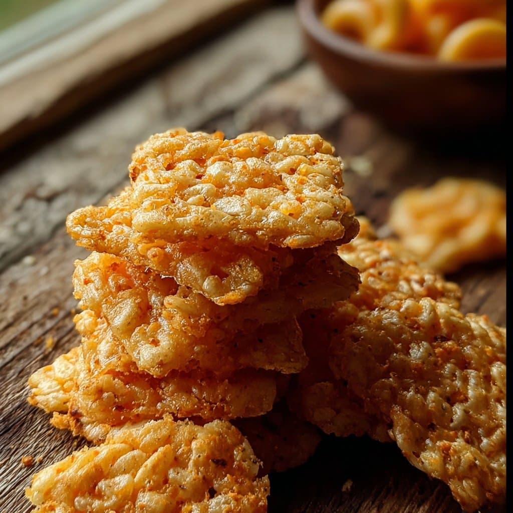 Rice Krispie Cheddar Crackers