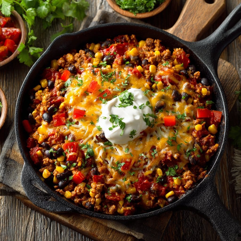 Southwest Black Bean Skillet Recipe