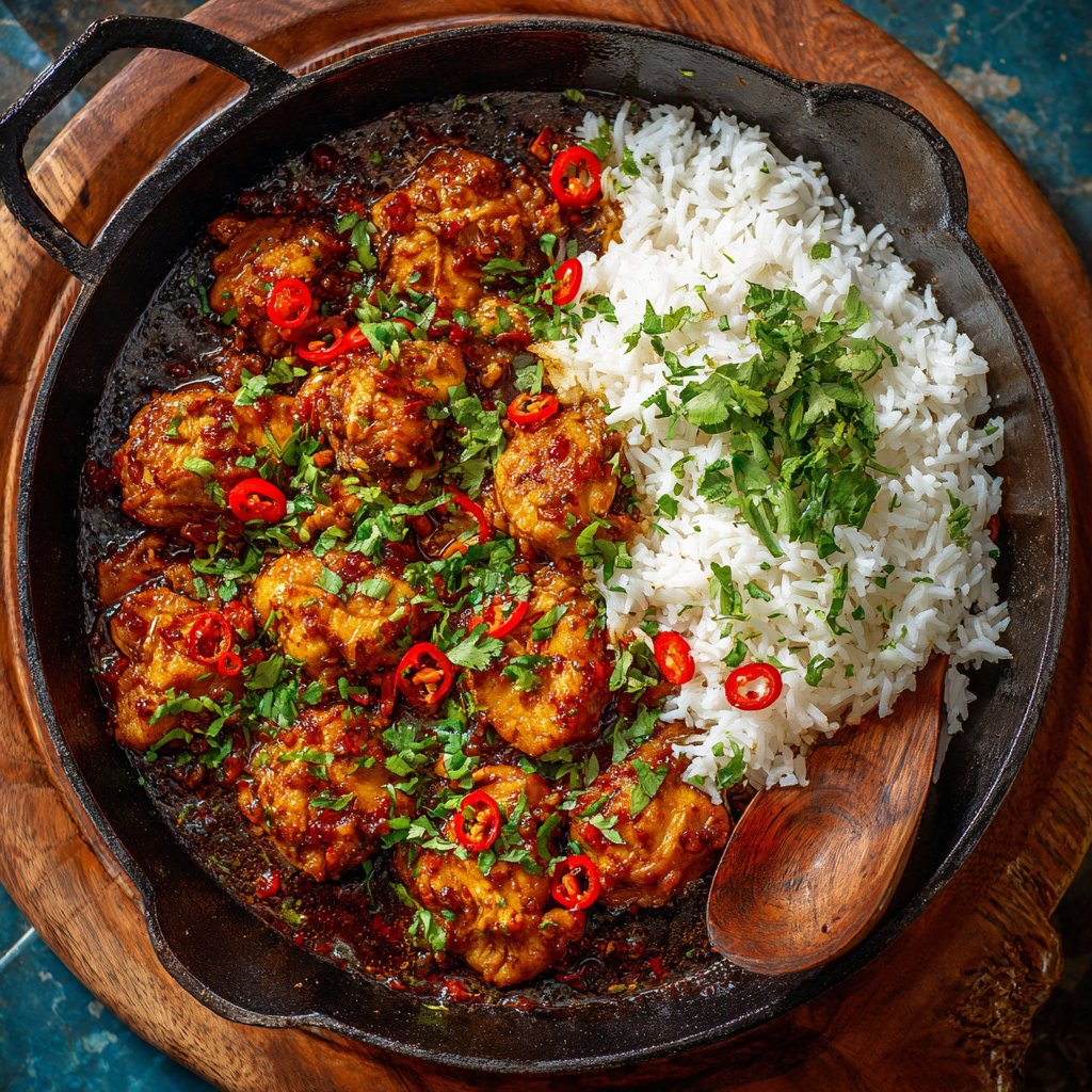 Spicy Maple Chicken & Coconut Rice
