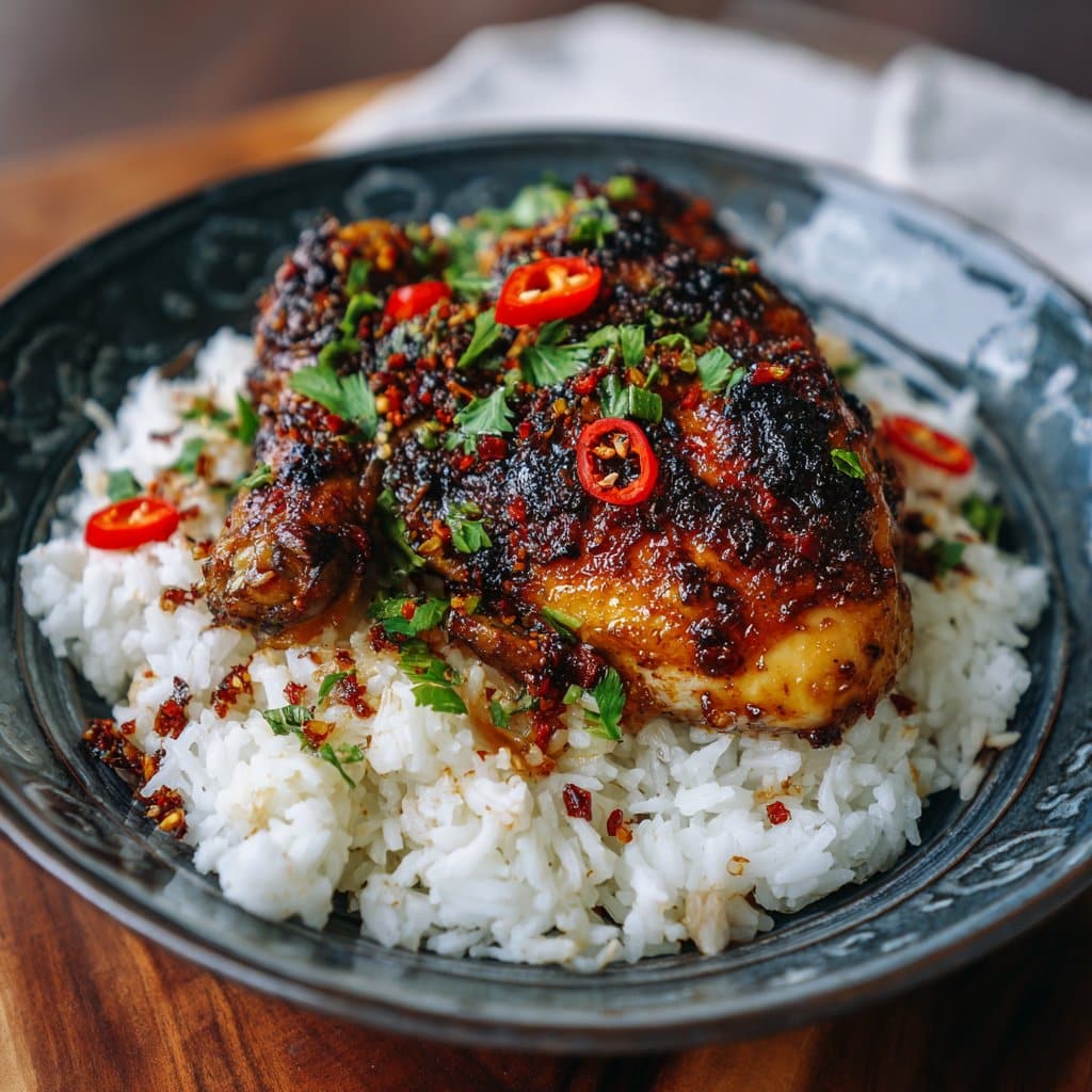Spicy Maple Chicken & Coconut Rice