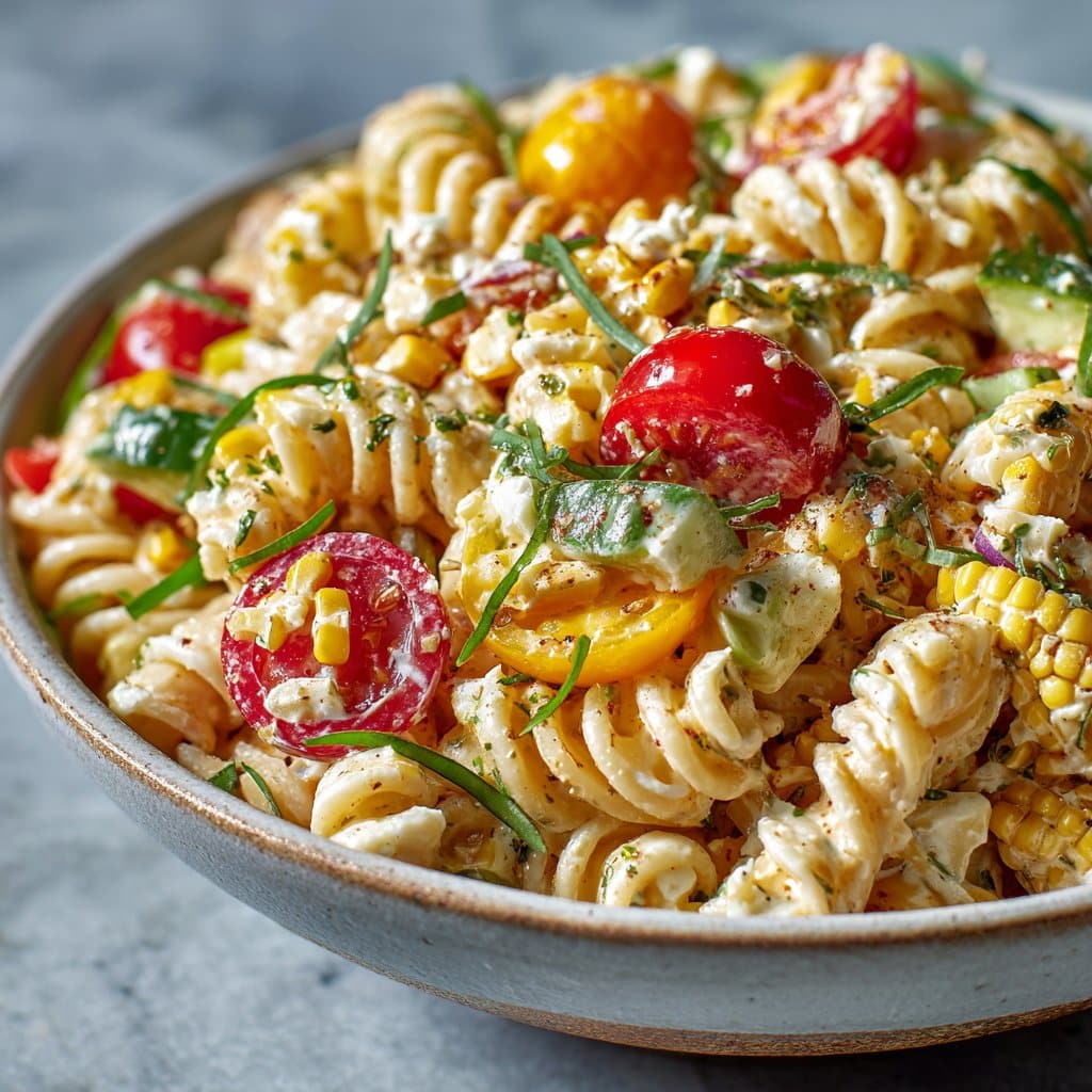 Street Corn Pasta Salad Recipe with Mayo