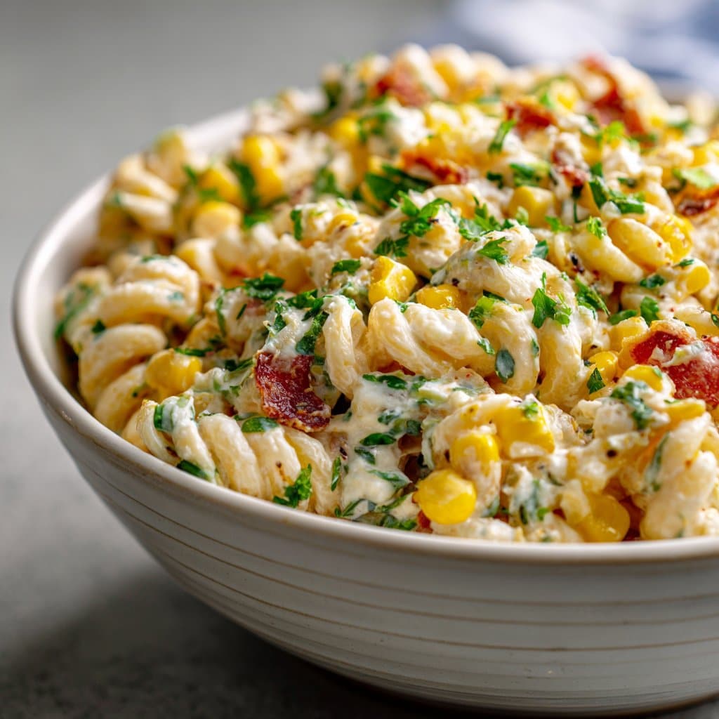 Street Corn Pasta Salad Recipe with Mayo